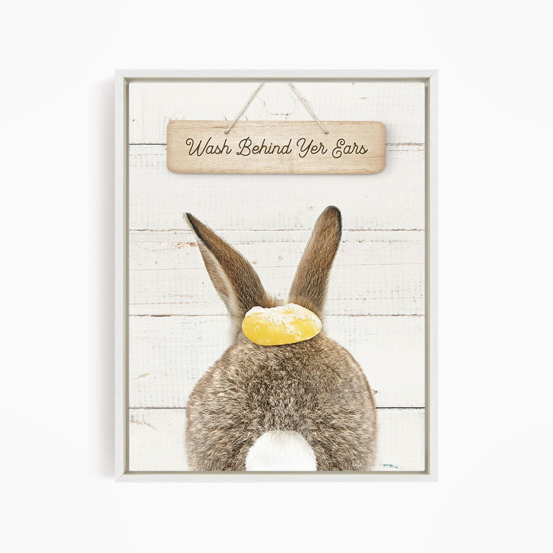Bunny "Wash behind yer ears" - Bathroom Shiplap