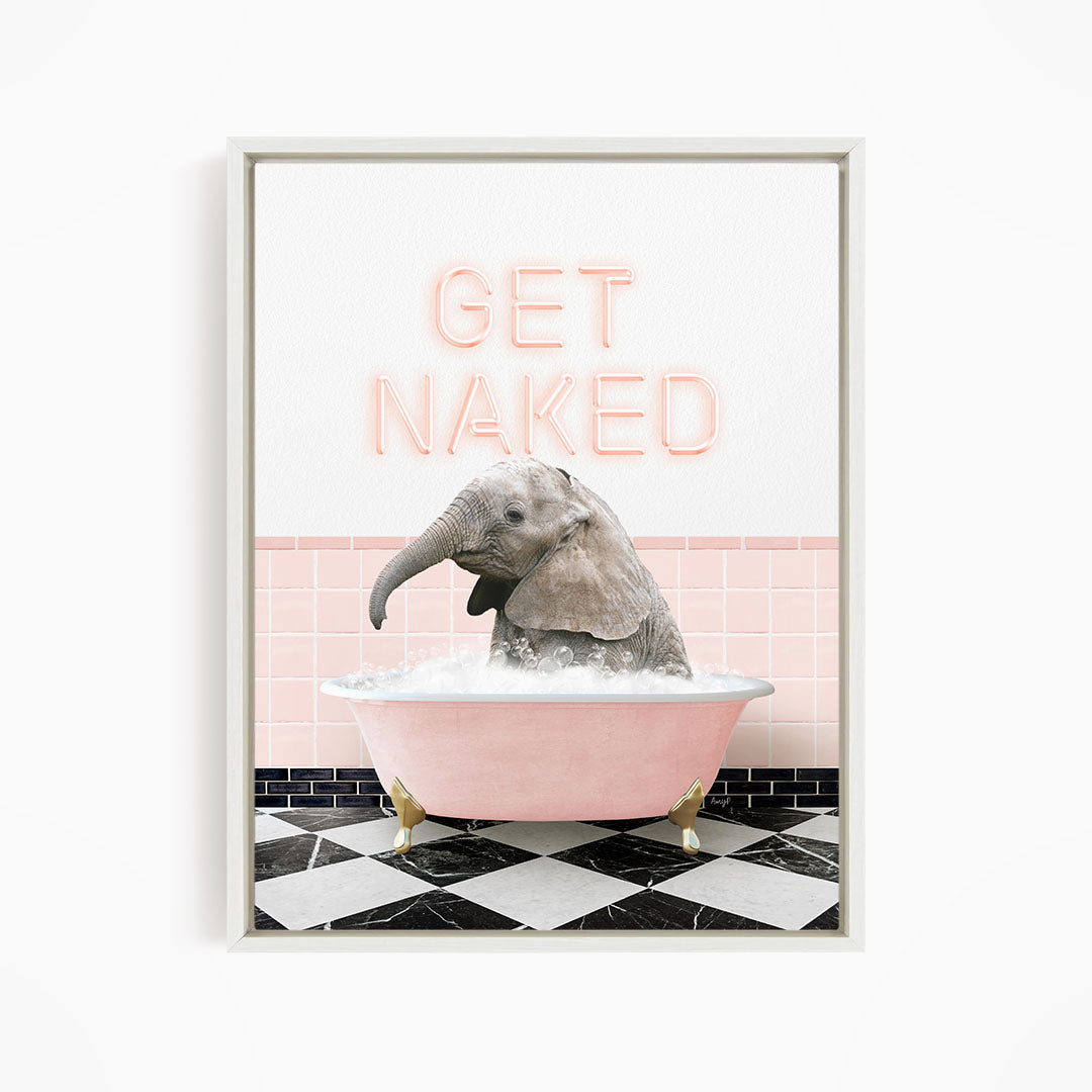 Baby Elephant No1 in Pink Get Naked Bath
