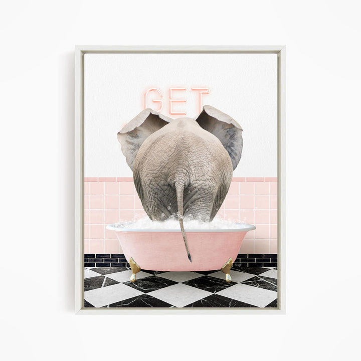 Elephant Back in Pink Get Naked Bath