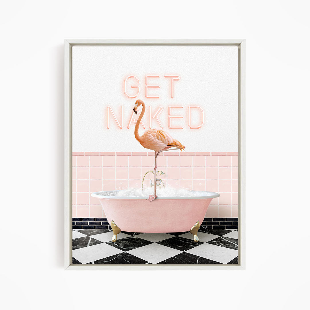 Flamingo in Pink Get Naked Bath