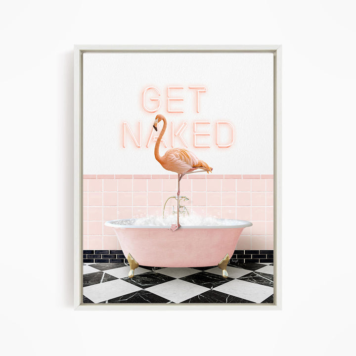 Flamingo in Pink Get Naked Bath