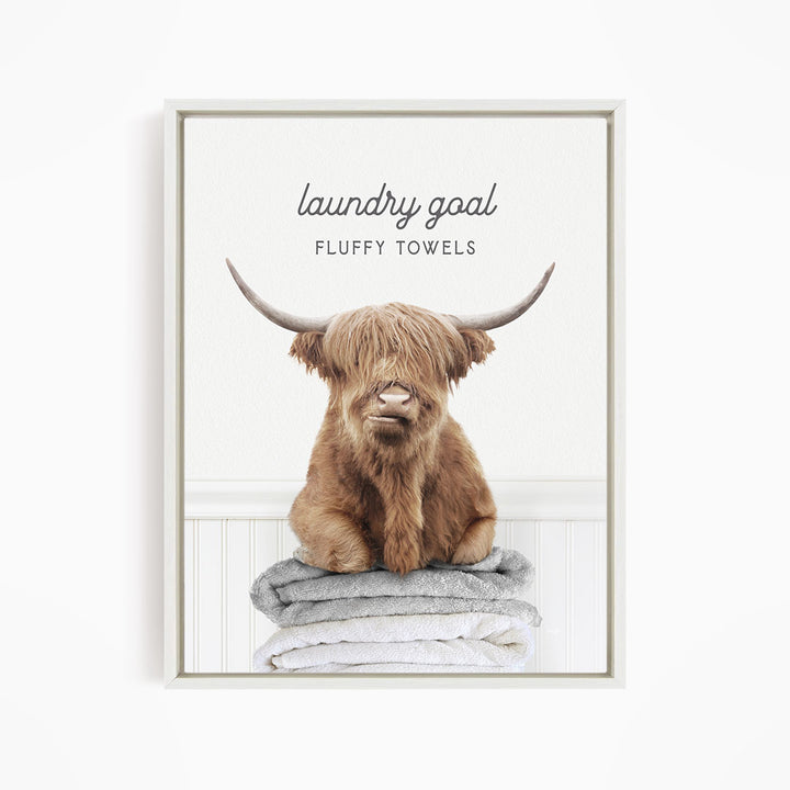 Highland Cow - Laundry Goal Fluffy Towels