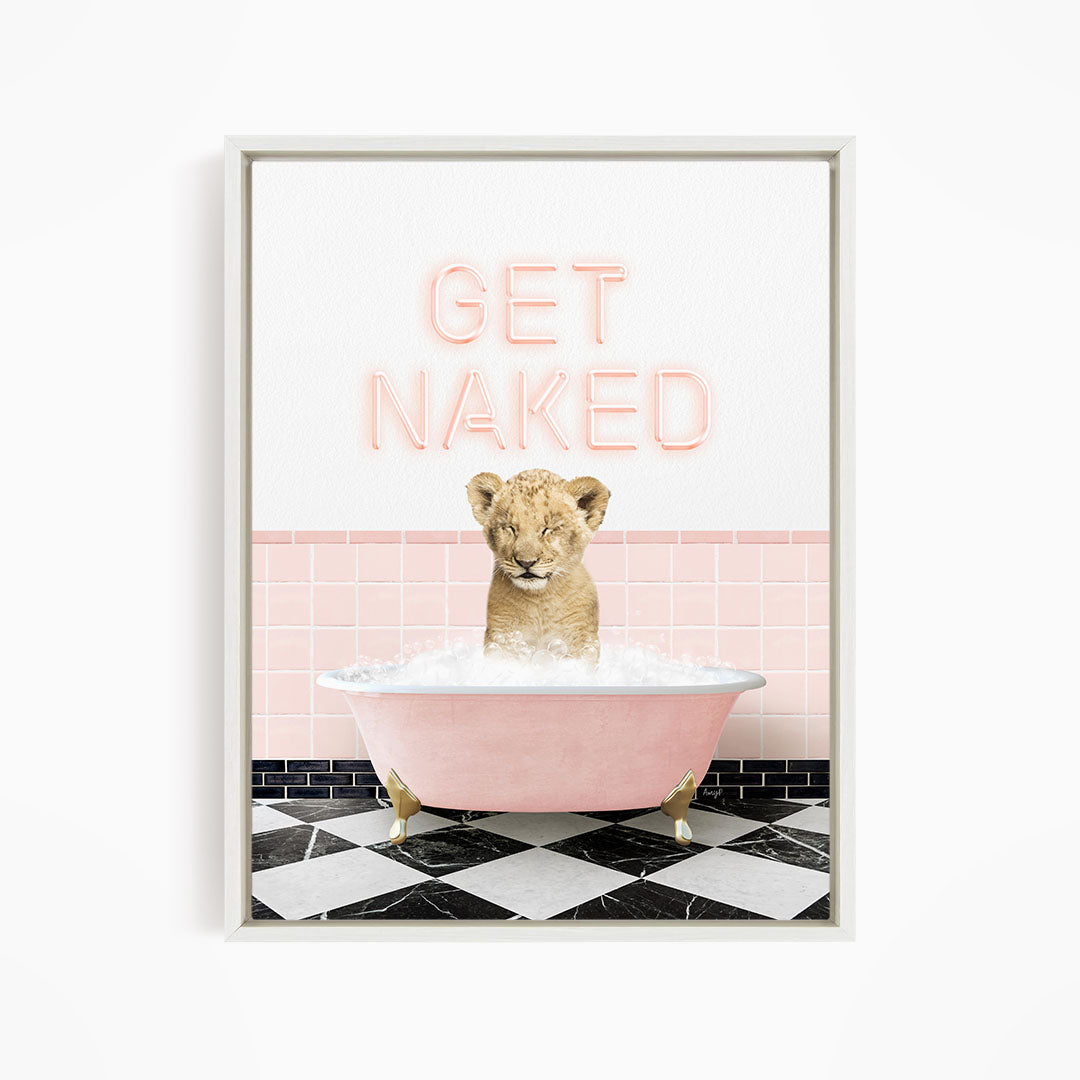 Lion Cub in Pink Get Naked Bath