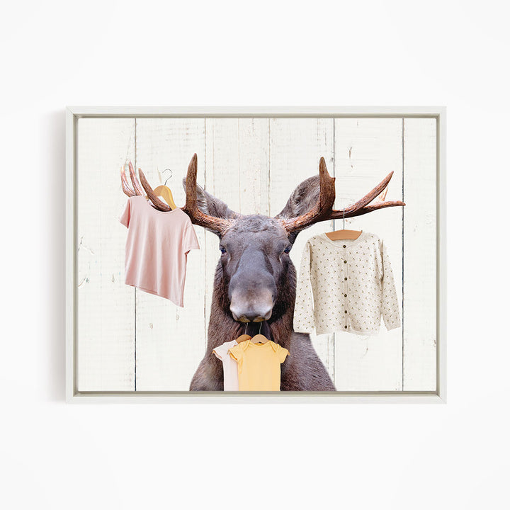 Moose with Clothes Hangers - Farmhouse Wall