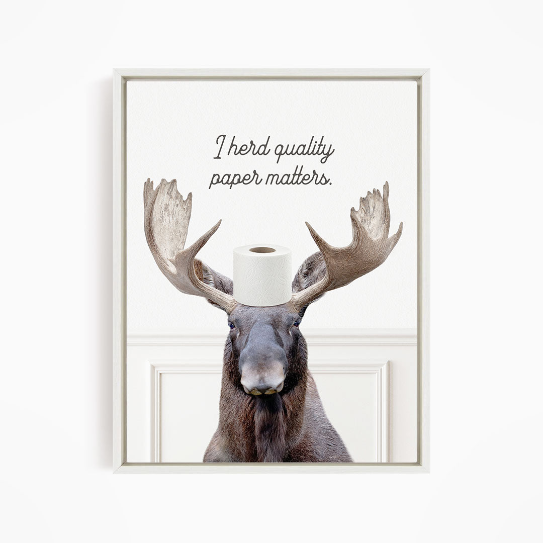 Moose "I herd quality paper matters" - Bathroom Simple White