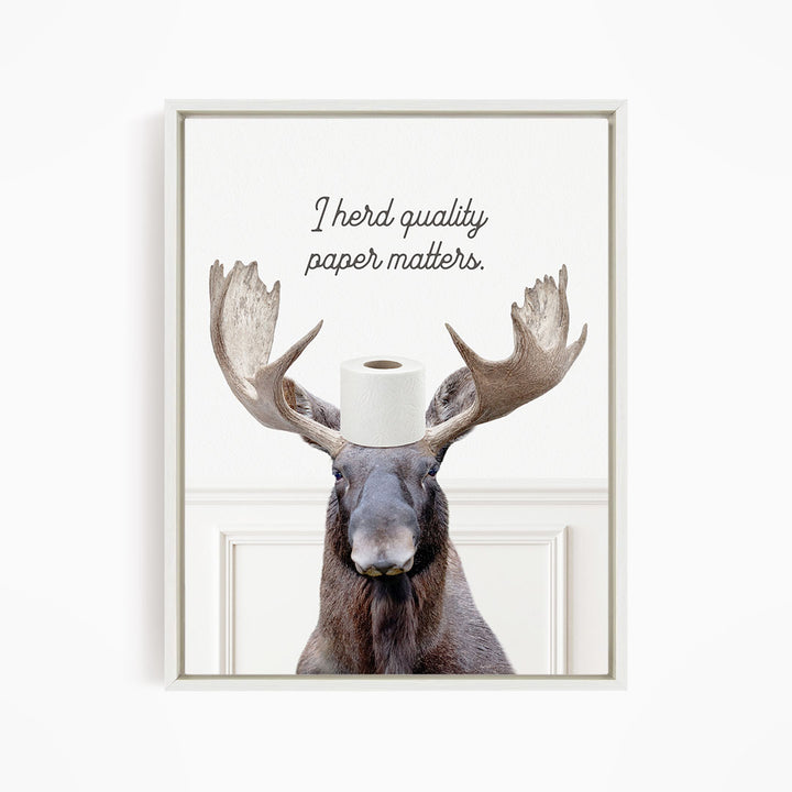 Moose "I herd quality paper matters" - Bathroom Simple White