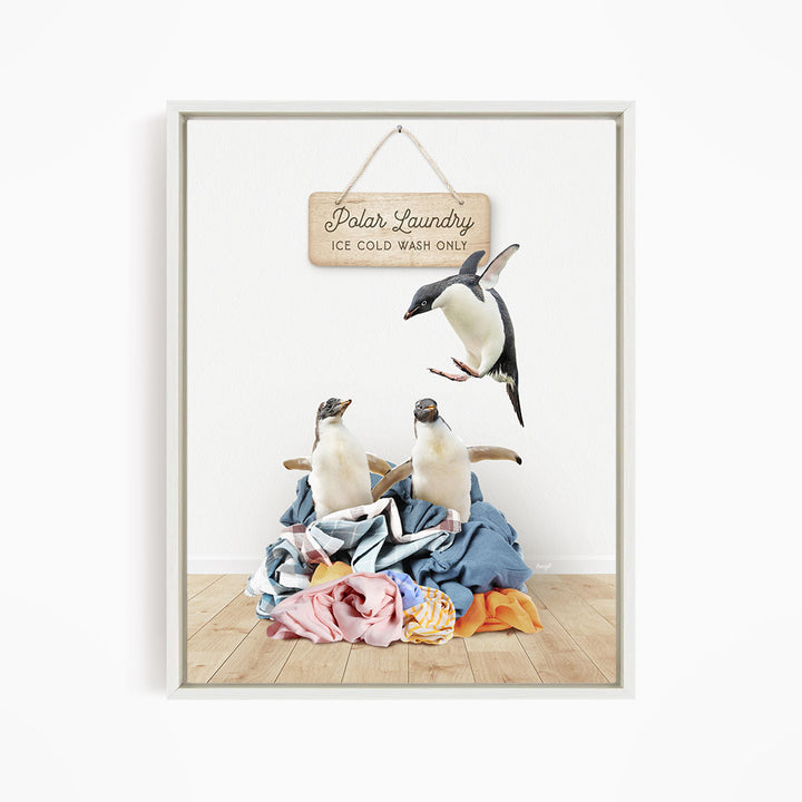 Penguins in Clothes Pile - Scandi Floor