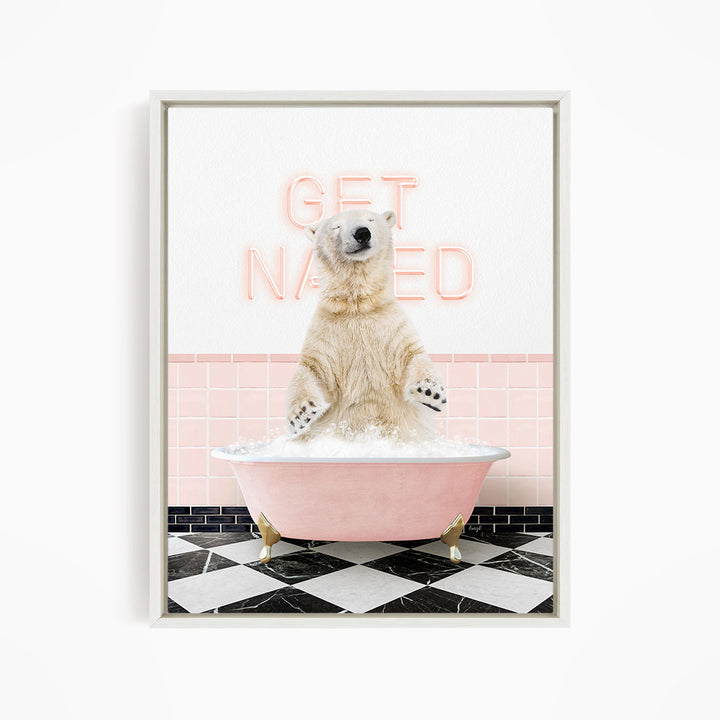 Polar Bear in Pink Get Naked Bath