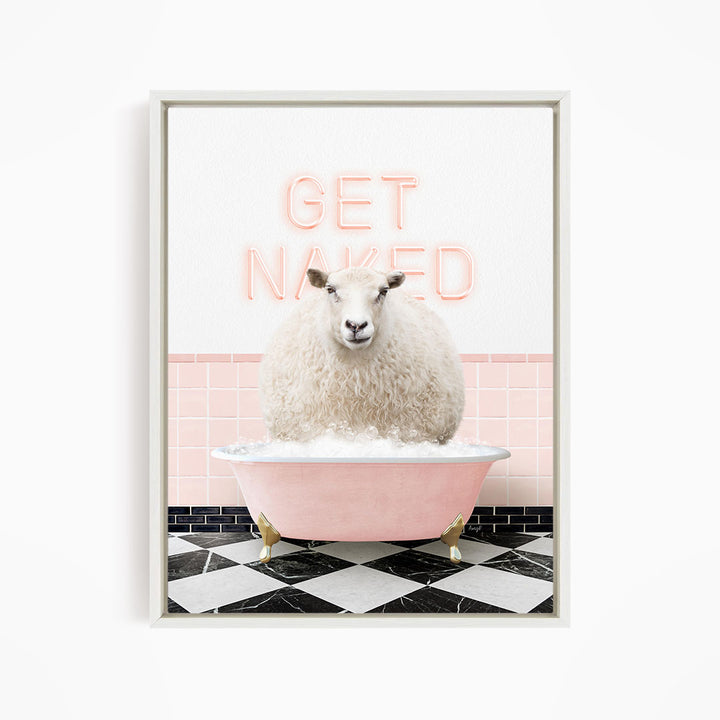 Sheep in Pink Get Naked Bath