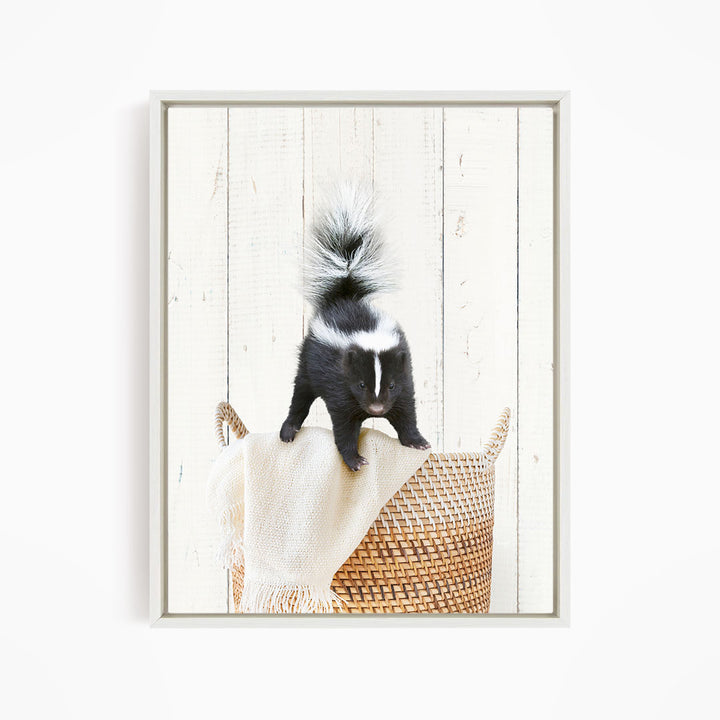 Skunk in Laundry Basket - Farmhouse Wall