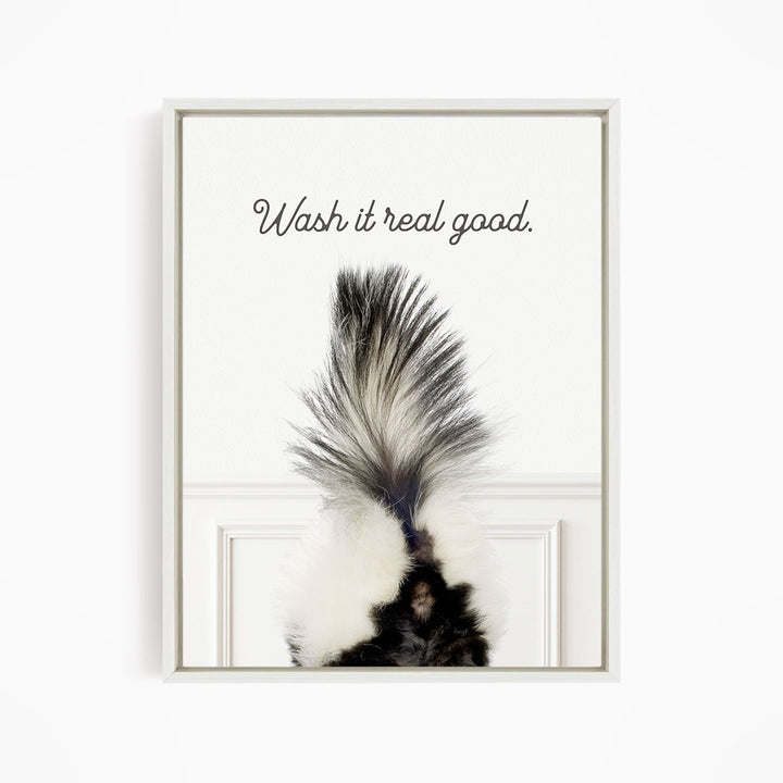 Skunk "Wash it real good" - Bathroom Simple White
