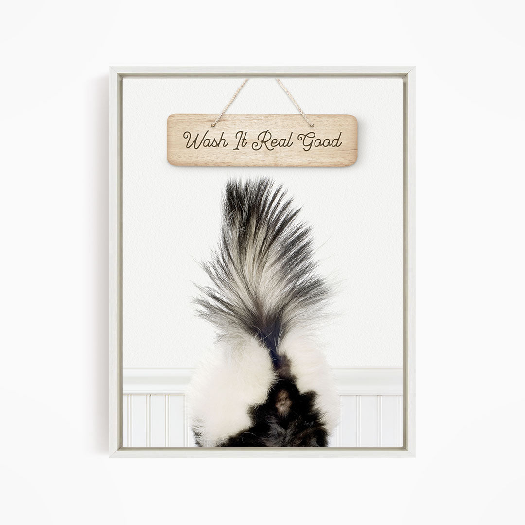 Skunk "Wash it real good" - Bathroom Cottage White