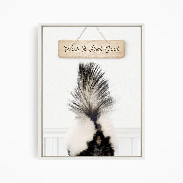Skunk "Wash it real good" - Bathroom Cottage White