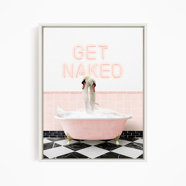 Swans in Pink Get Naked Bath