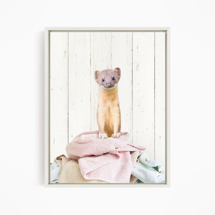 Weasel Clothes Pile - Farmhouse Wall