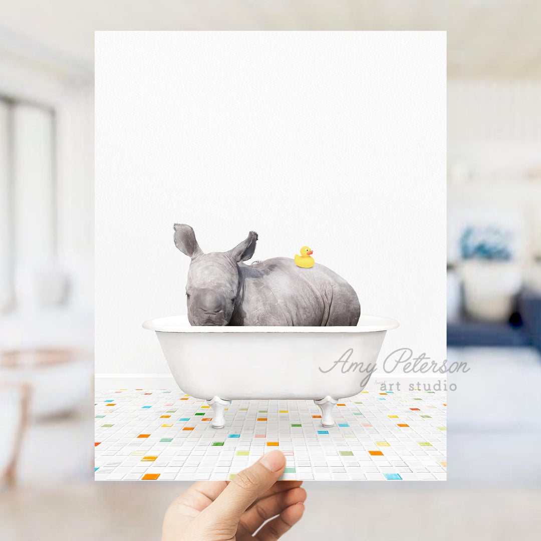 Baby Rhino - Chiclet Tile Bath