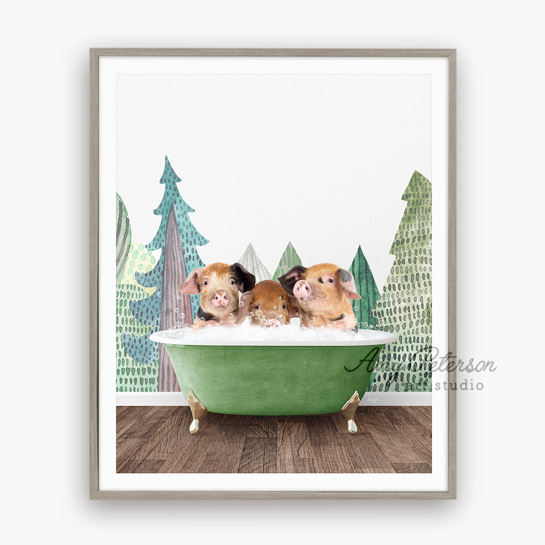 a picture of three hamsters in a bathtub