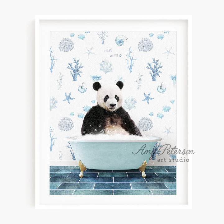 a picture of a panda bear in a bathtub