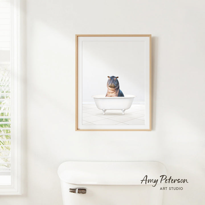 Baby Hippo in Neutral Bath