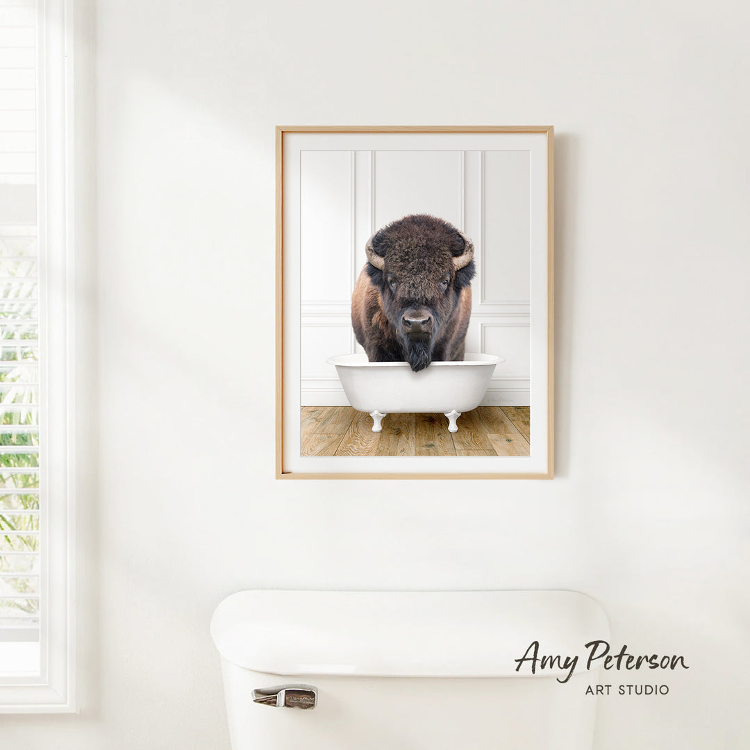 Bison in Traditional Panel Bath Style
