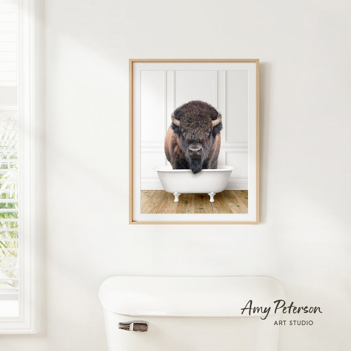 Bison in Traditional Panel Bath Style
