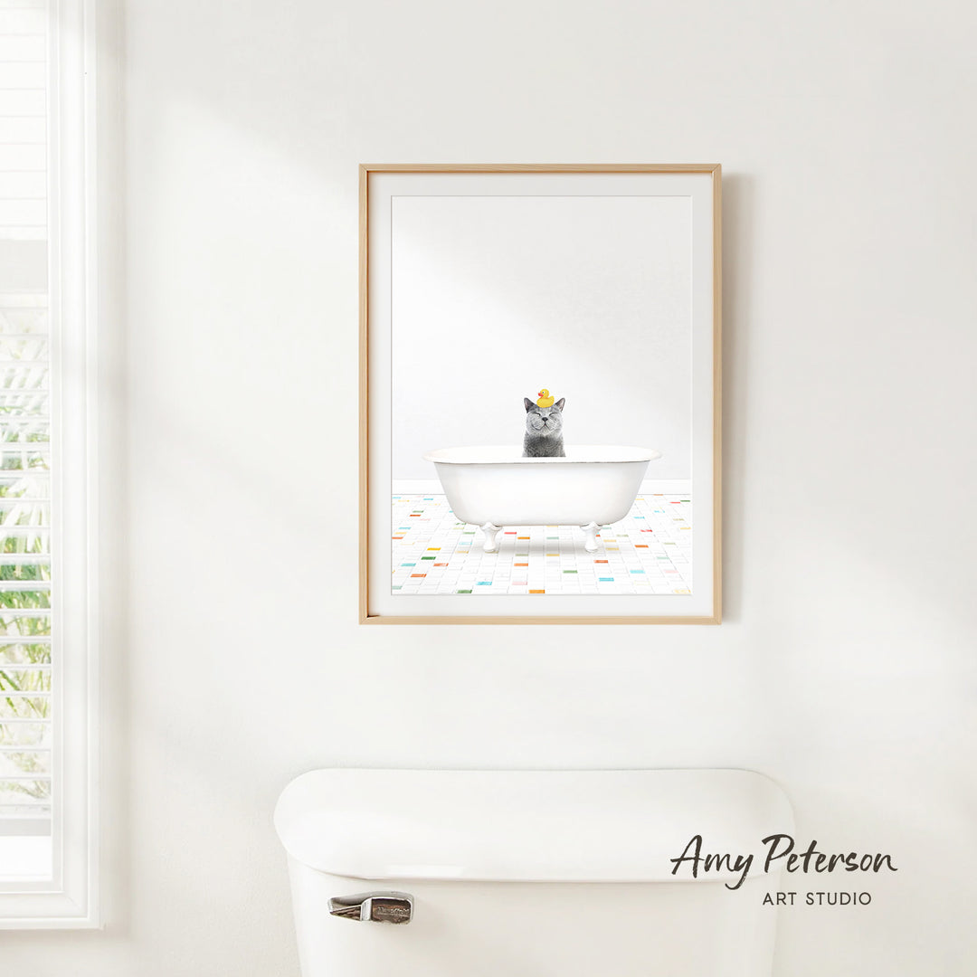 Cat - Chiclet Tile Bath