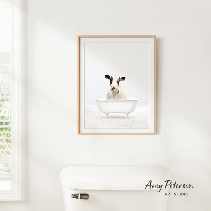 Holstein Cow in Neutral Bath