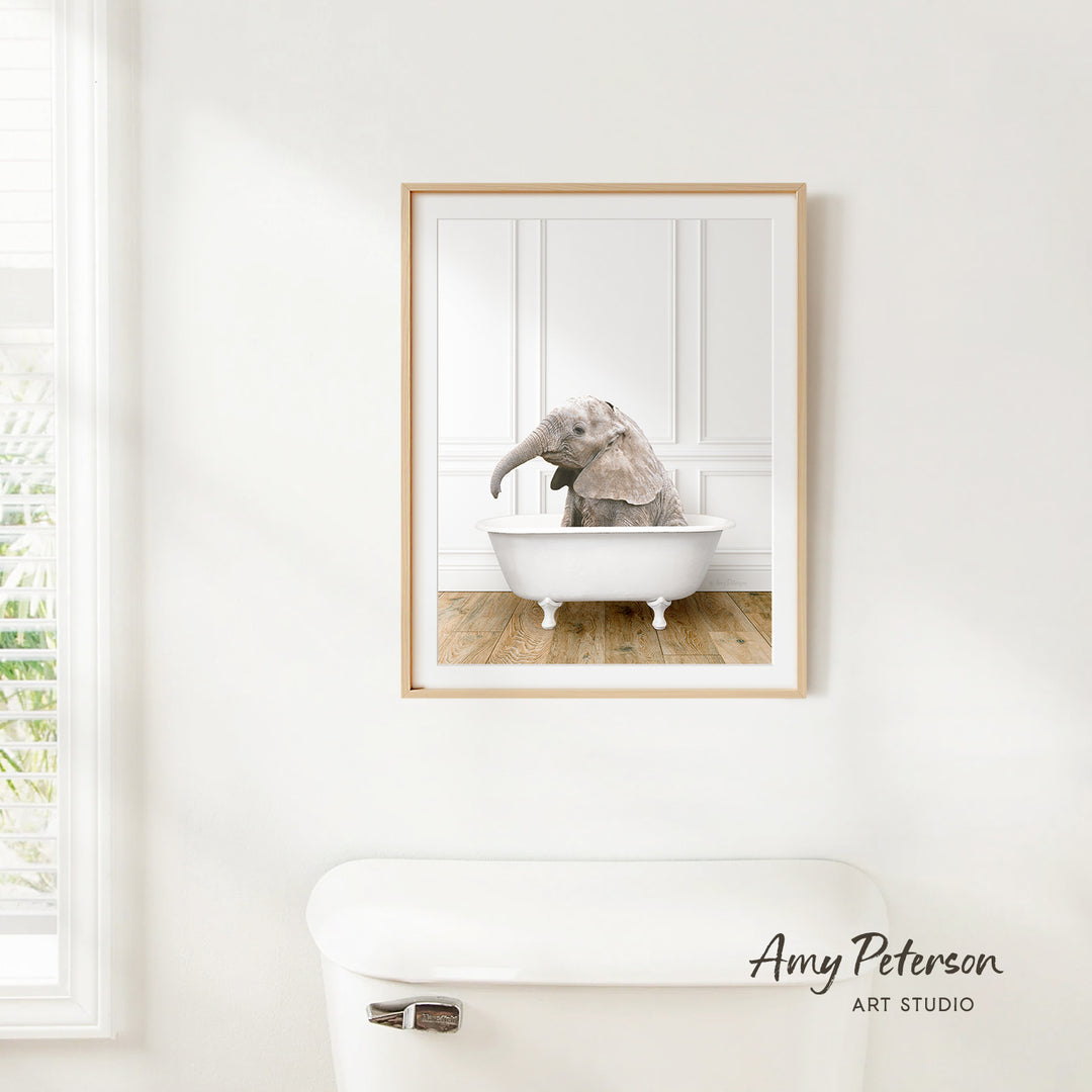 Baby Elephant No1 in Traditional Panel Bath Style