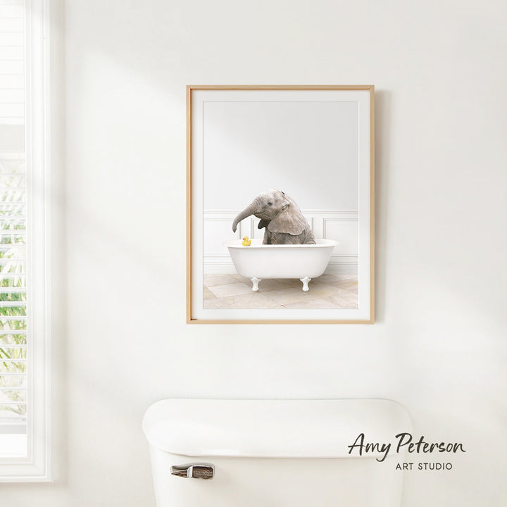 Baby Elephant No1 in Modern Bath