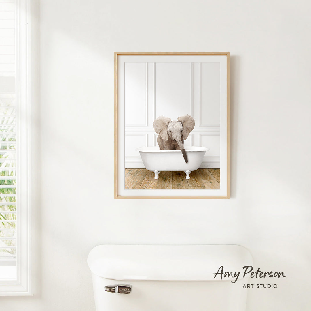 Baby Elephant No3 in Traditional Panel Bath Style