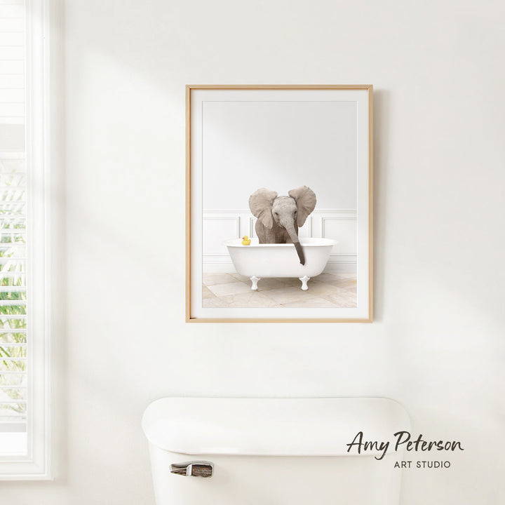 Baby Elephant No3 in Modern Bath