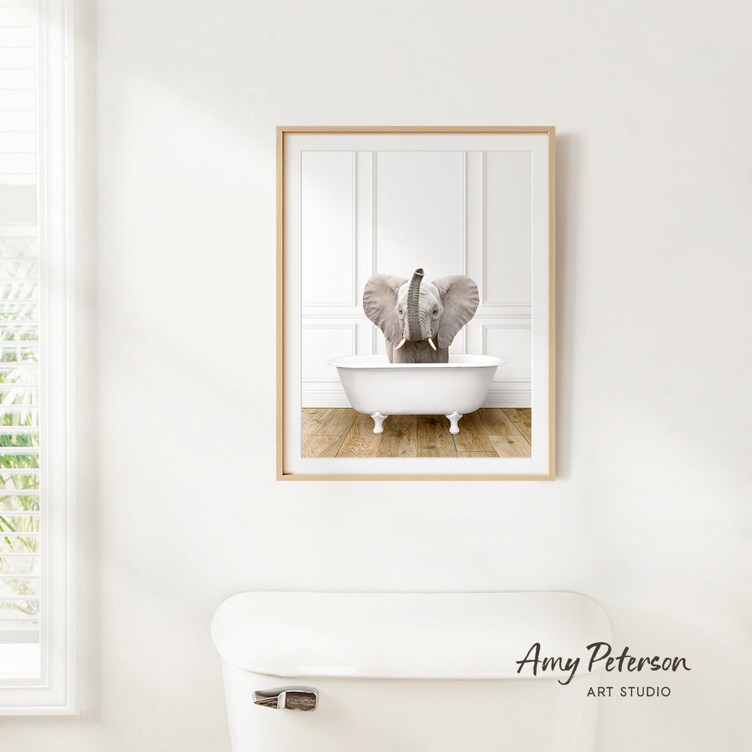 Baby Elephant No5 in Traditional Panel Bath Style