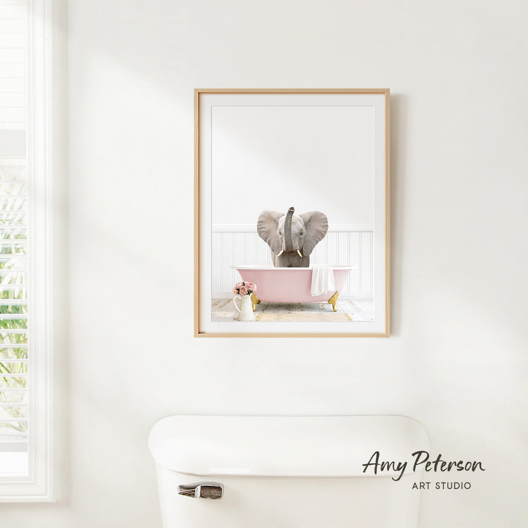 Baby Elephant No5 in Cottage Rose Bath