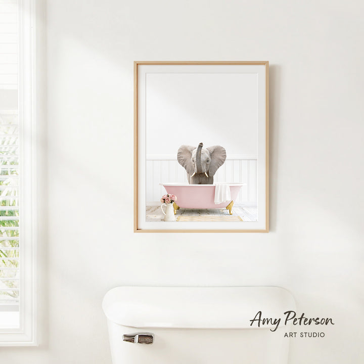 Baby Elephant No5 in Cottage Rose Bath