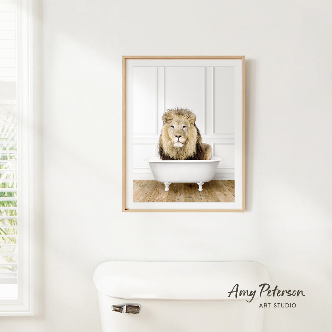 Lion in Traditional Panel Bath Style