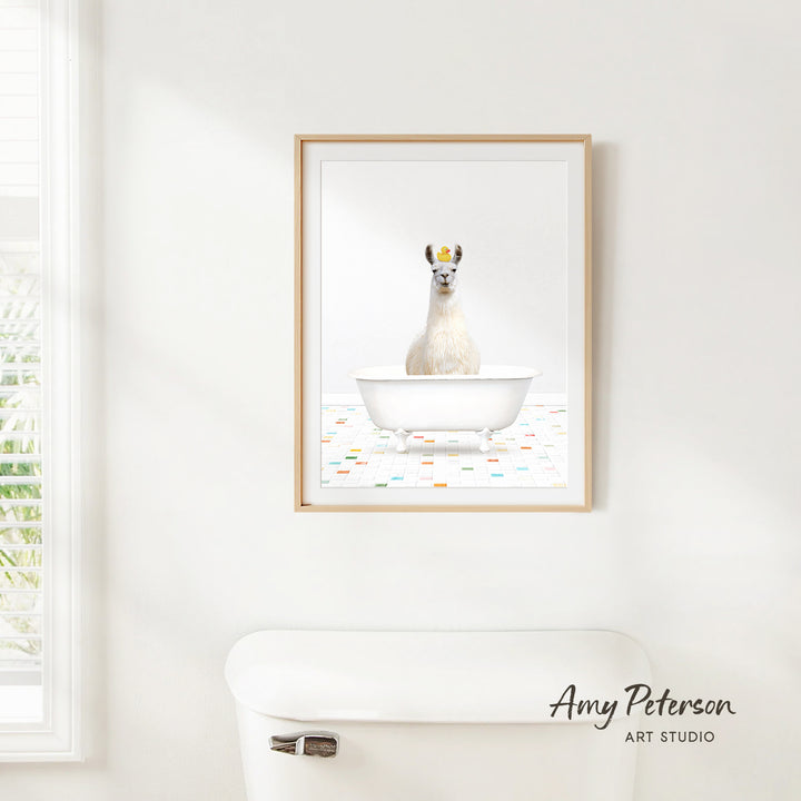 Llama - Chiclet Tile Bath