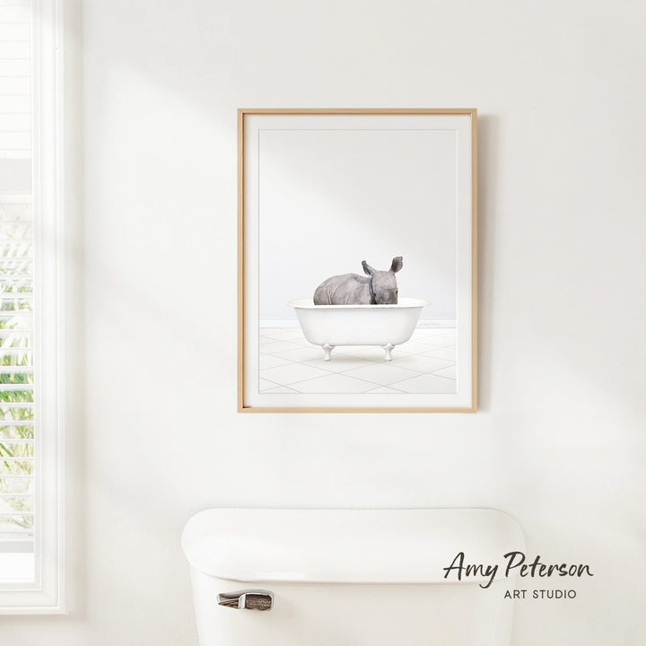 Baby Rhino in Neutral Bath