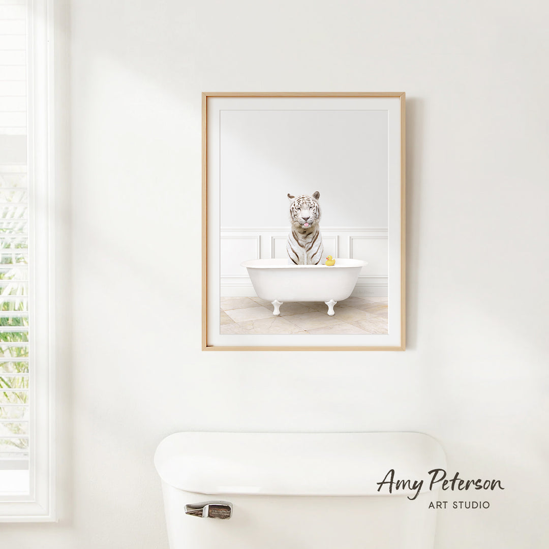 White Tiger in Modern Bath