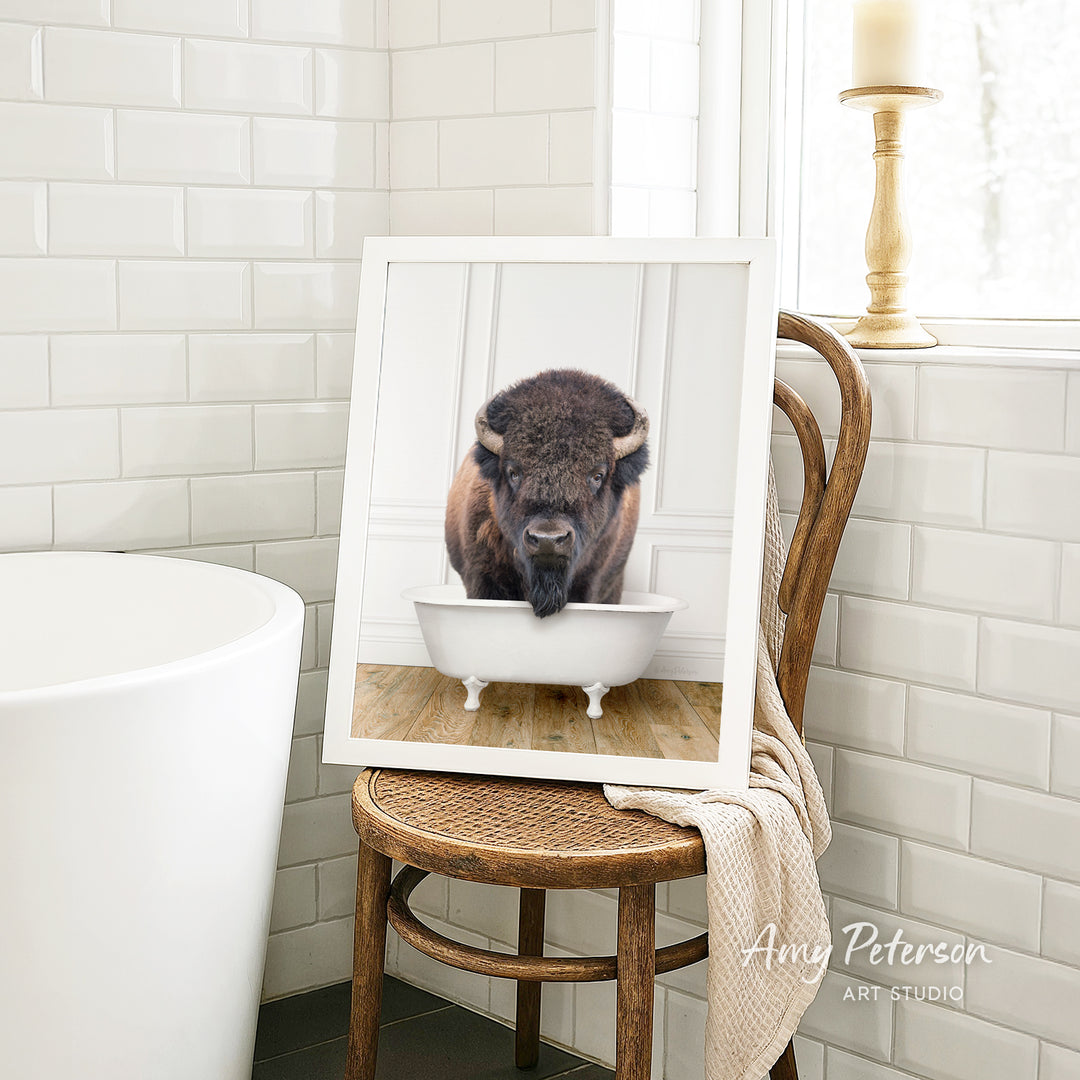 Bison in Traditional Panel Bath Style