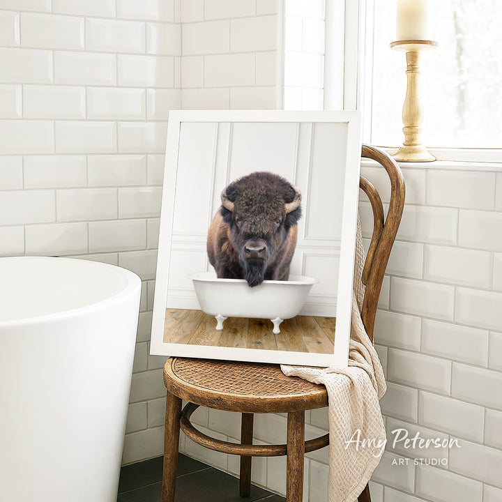 Bison in Traditional Panel Bath Style
