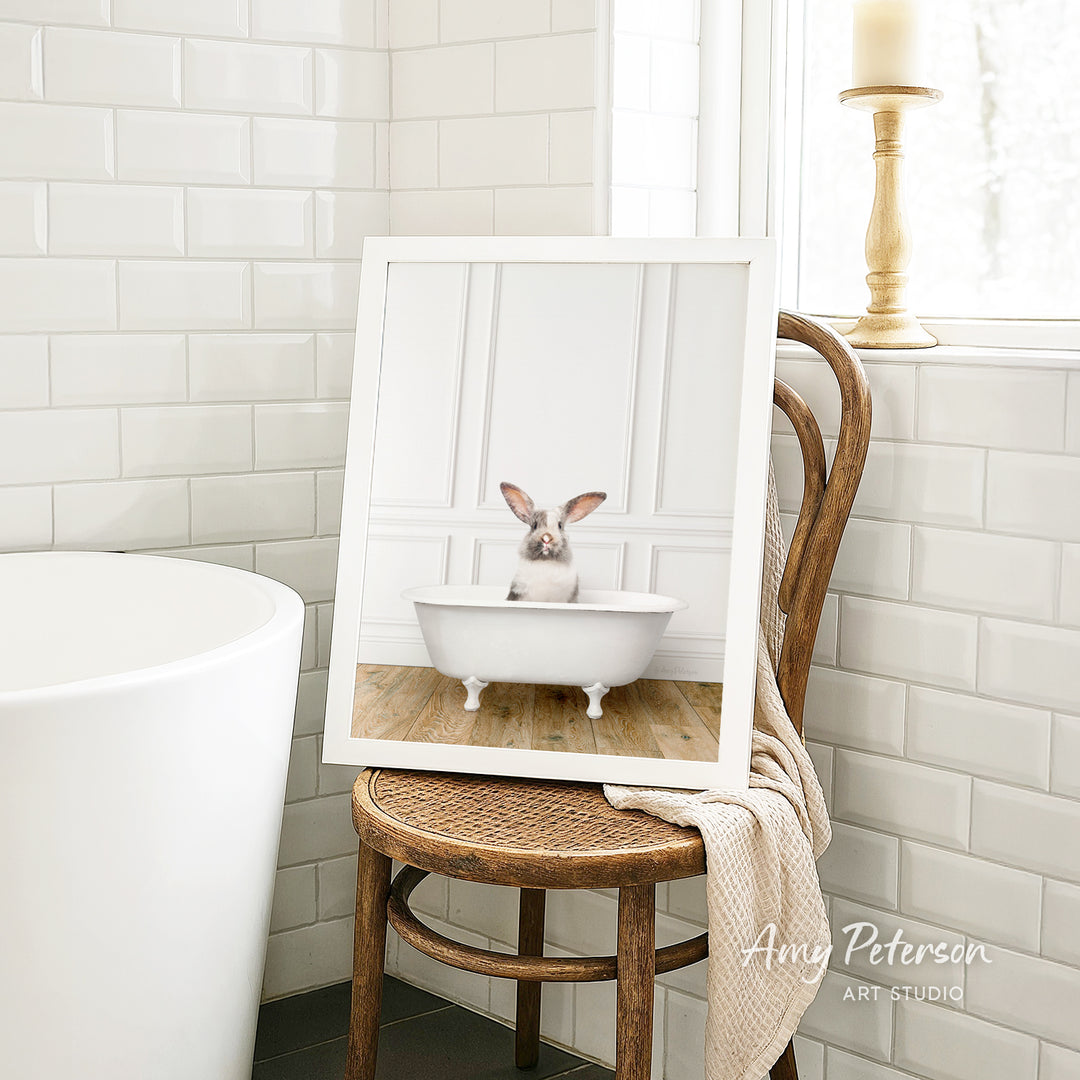 Bunny in Traditional Panel Bath Style