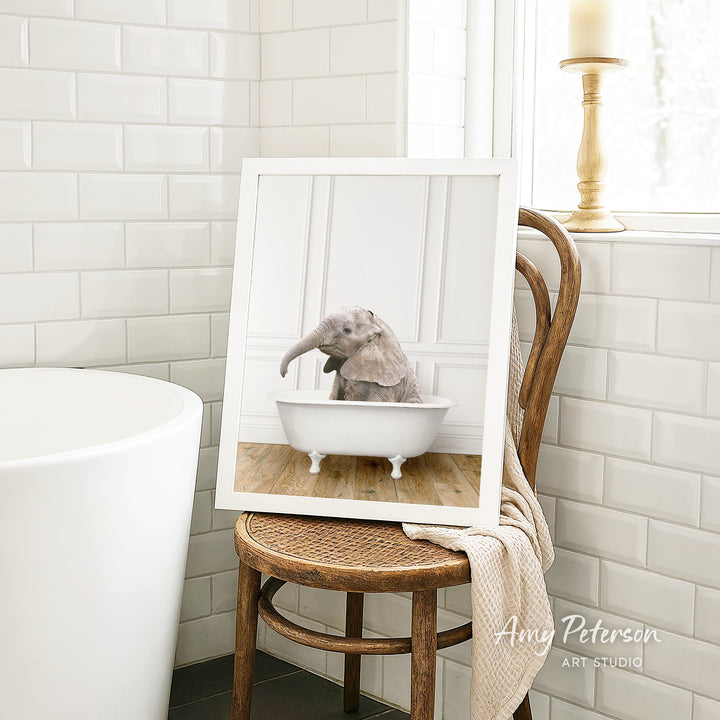 Baby Elephant No1 in Traditional Panel Bath Style