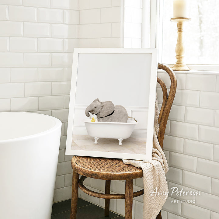 Baby Elephant No2 in Modern Bath