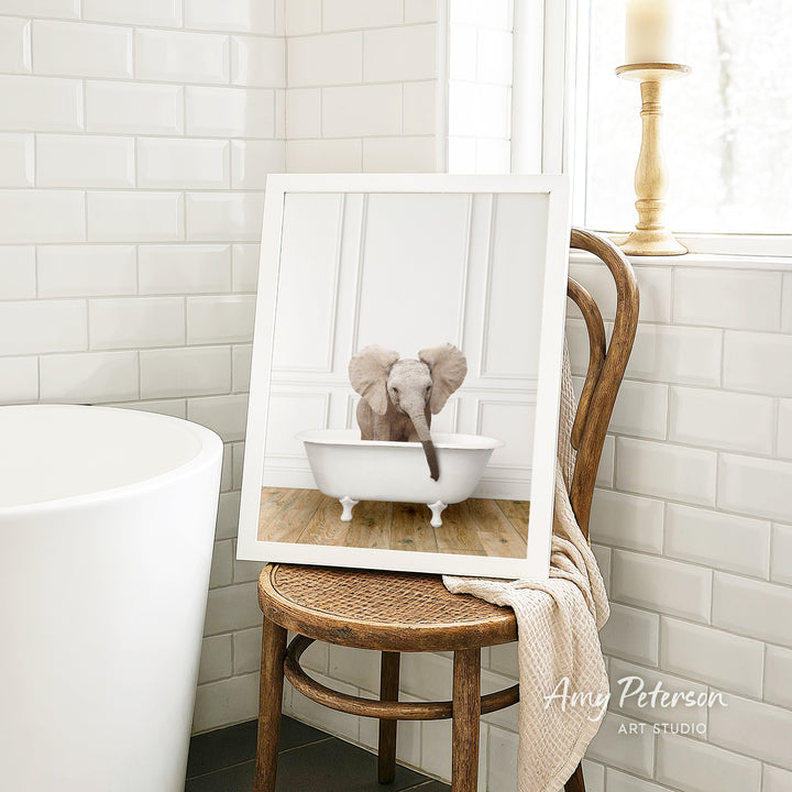 Baby Elephant No3 in Traditional Panel Bath Style