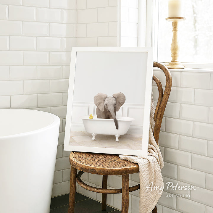 Baby Elephant No3 in Modern Bath