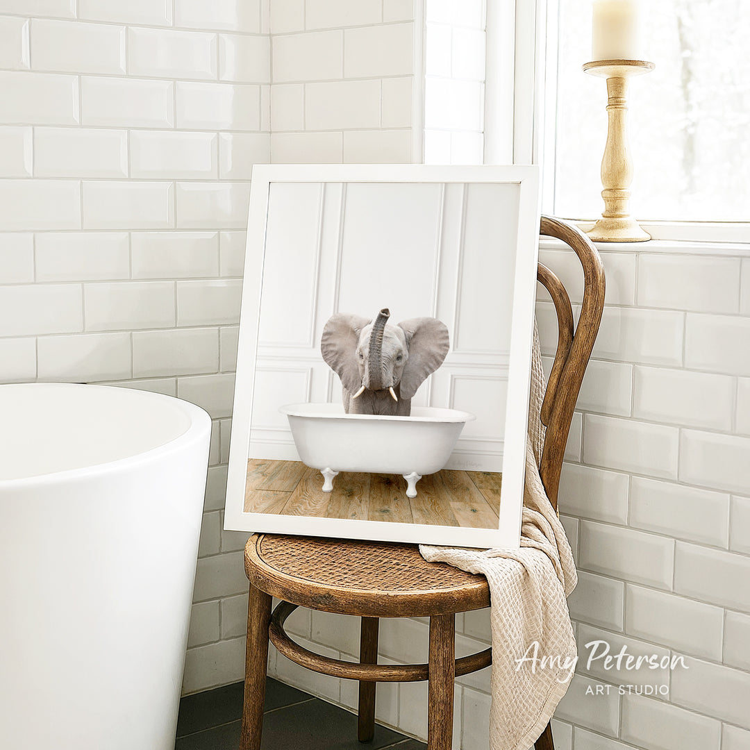 Baby Elephant No5 in Traditional Panel Bath Style
