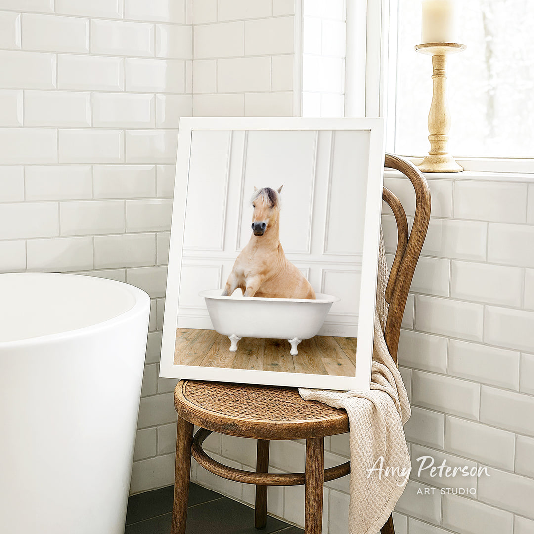 Horse in Traditional Panel Bath Style