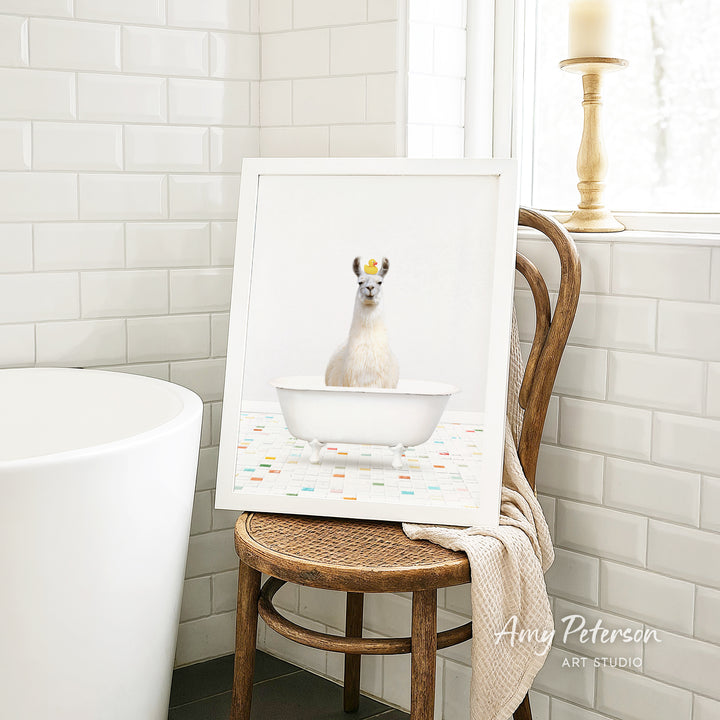 Llama - Chiclet Tile Bath