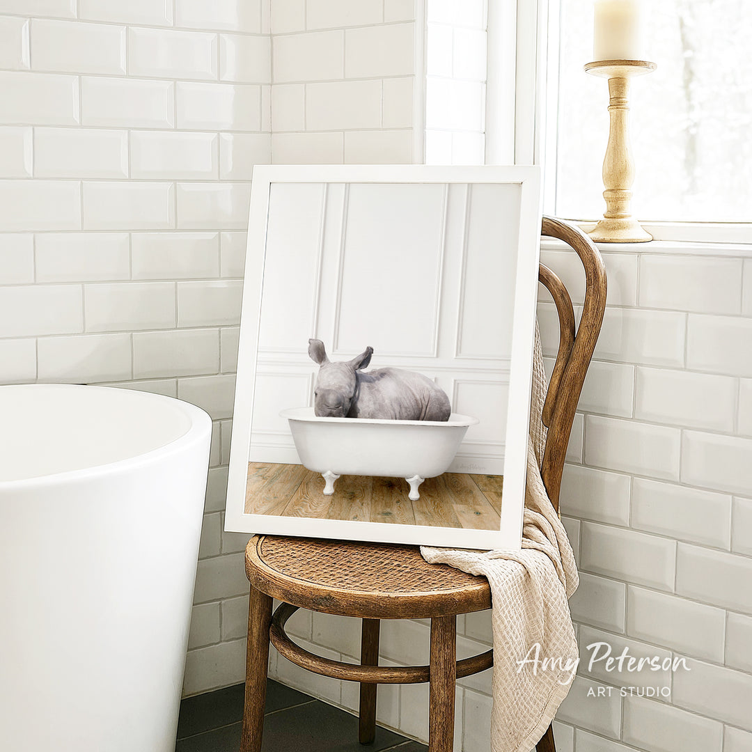 Baby Rhino in Traditional Panel Bath Style
