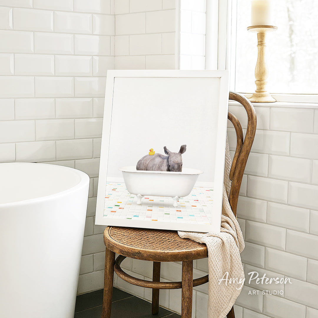 Baby Rhino - Chiclet Tile Bath
